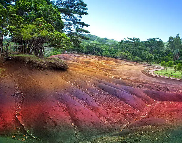The most famous tourist place of Mauritius - earth of seven colors