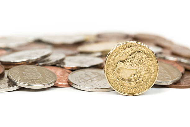 New Zealand Kiwi Dollar New Zealand kiwi dollar coins new zealand dollar photos stock pictures, royalty-free photos & images