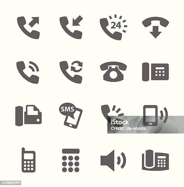 Phone Icons Stock Illustration - Download Image Now - Icon Symbol, Telephone, Using Phone