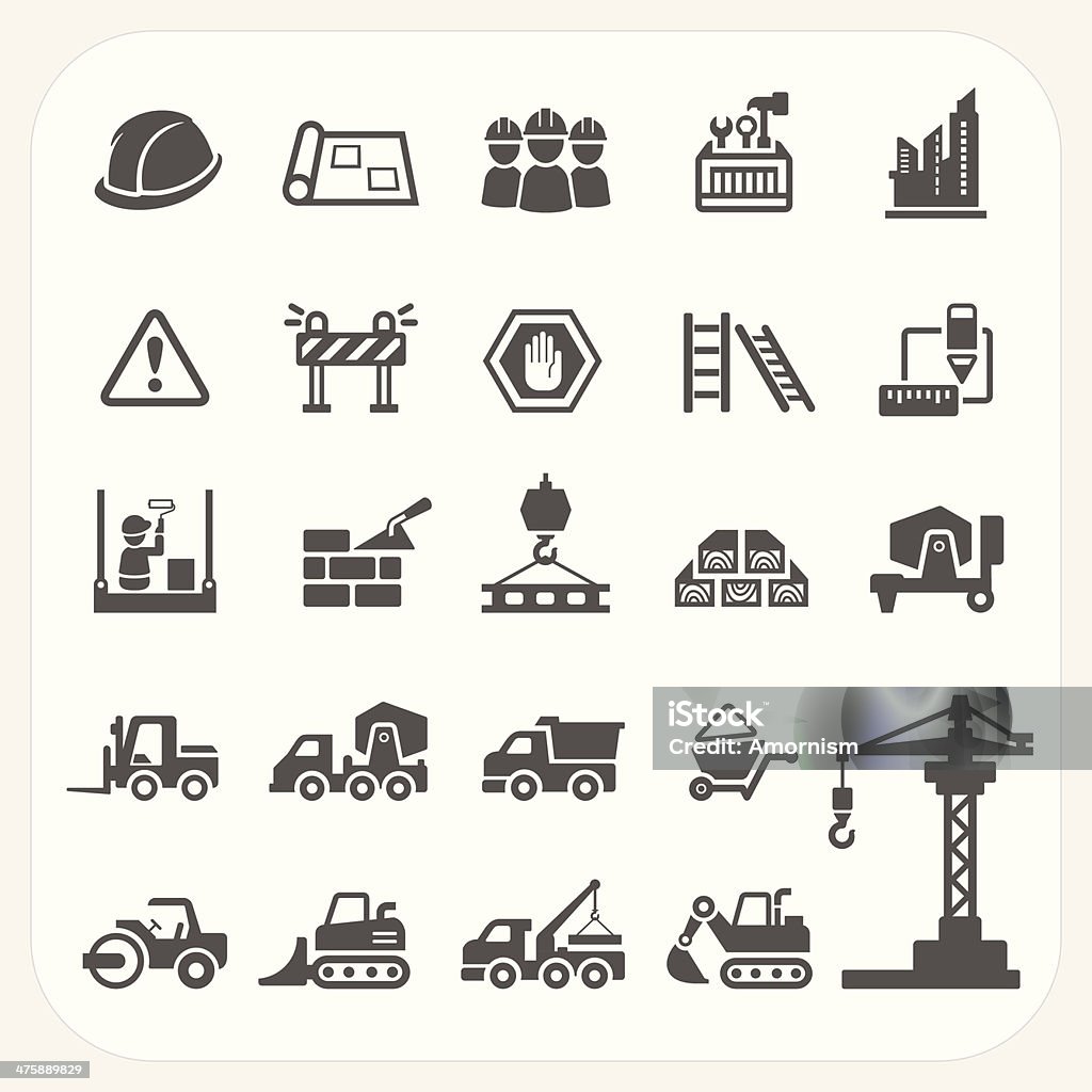Construction icons set Construction icons set, EPS10, Don't use transparency. Construction Worker stock vector