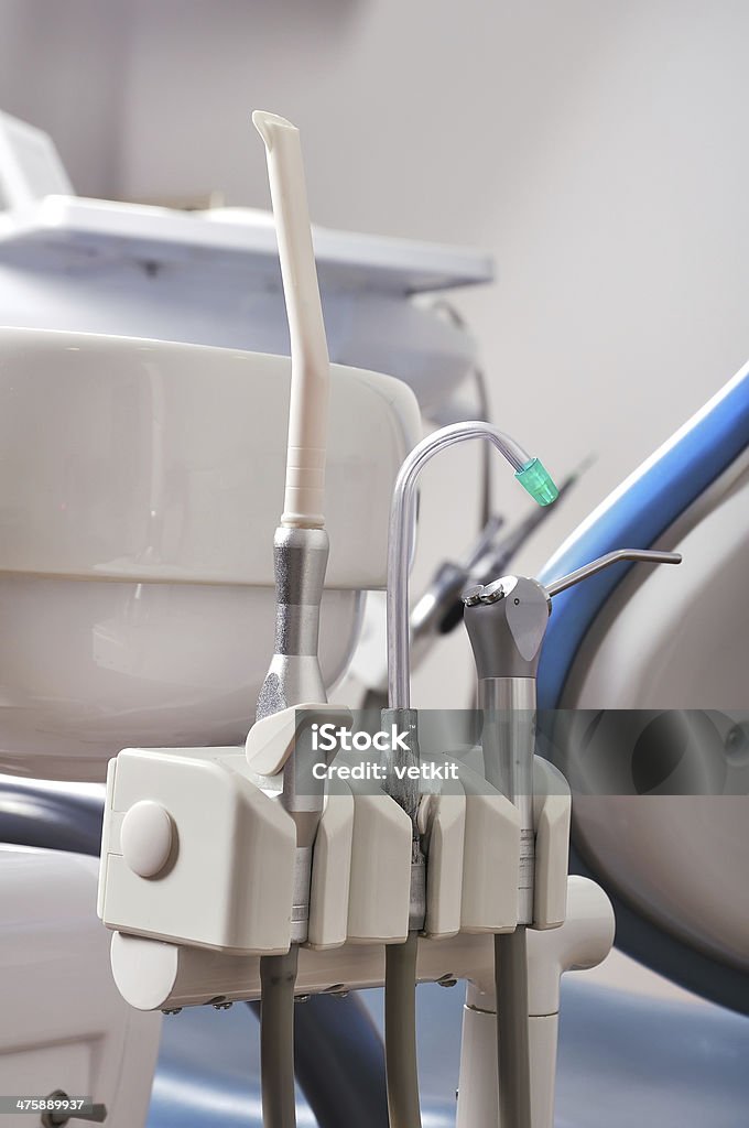 dental tolls Dental chair and dental tolls Chair Stock Photo