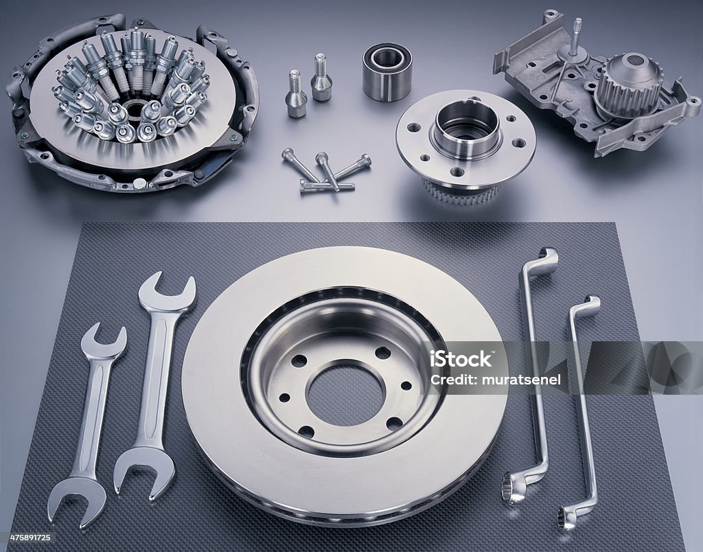 new service Idea for first class car service Brake Disc Stock Photo