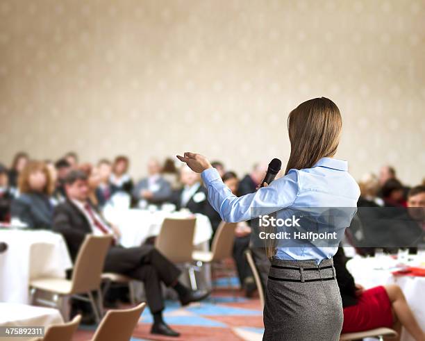 Business Conference Stock Photo - Download Image Now - Auditorium, Public Speaker, People