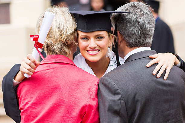 istock university female graduate hugging parents 475893219