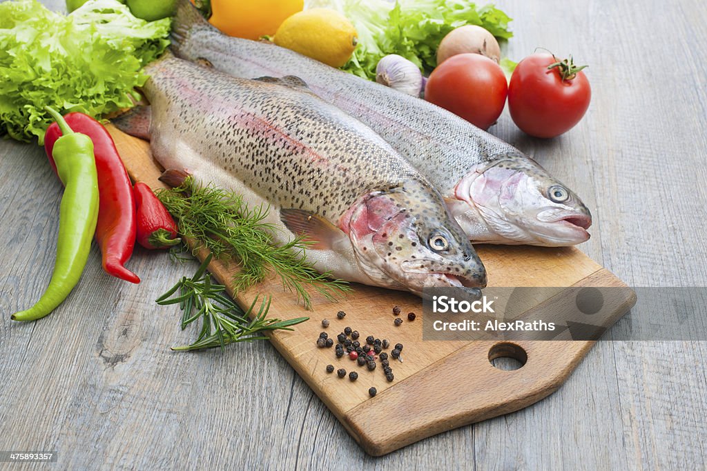 Frische Forellen - Lizenzfrei Gegrillt Stock-Foto