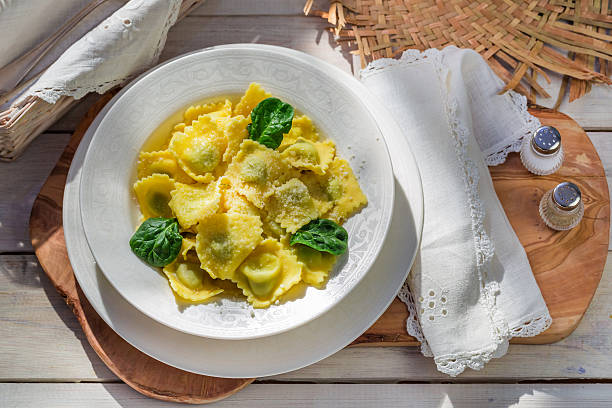 istock Homemade ravioli with ricotta and spinach 475898058