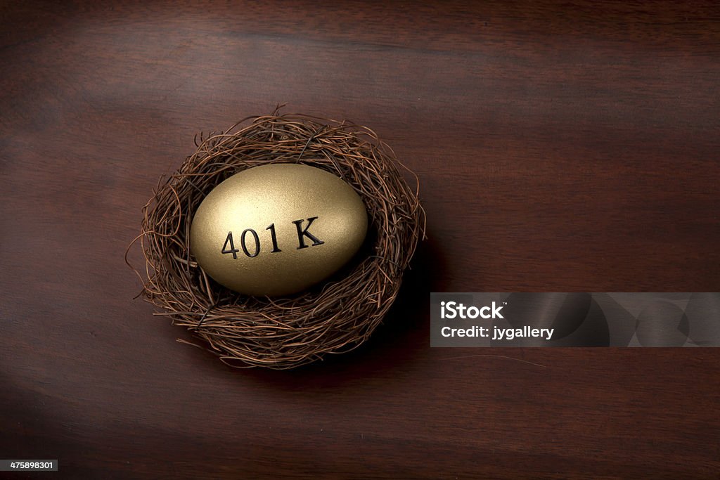 Investing in your retirement 401k - Single Word Stock Photo