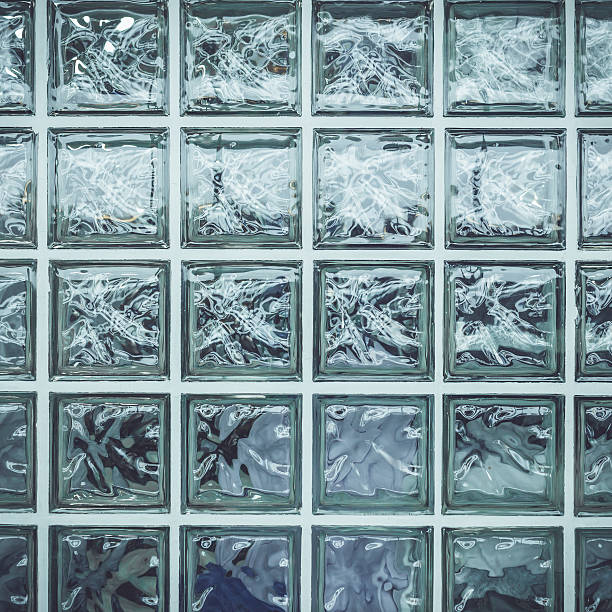 istock Pattern of glass block wall for background 475898968
