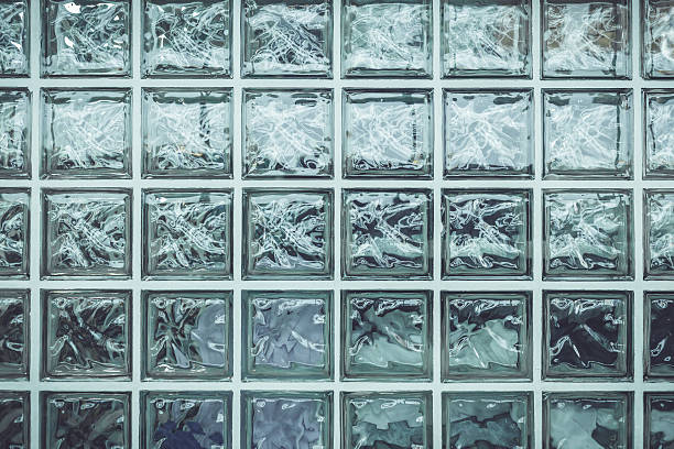 istock Pattern of glass block wall for background 475898974