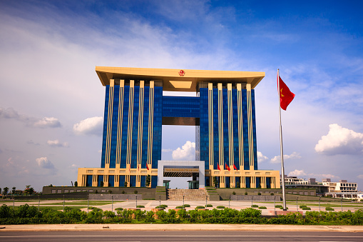 Binh Duong New City, Vietnam - May 30, 2015: People's Committee of Binh Duong New City built. Here is the administrative center of the province, a major project that everyone in the province proud