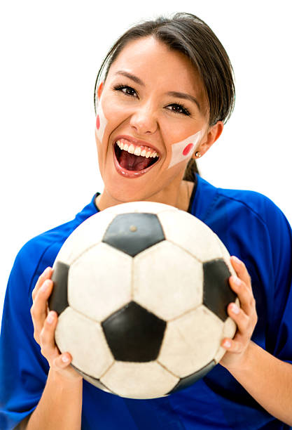 japanese soccer fan - japan japanese ethnicity flag japanese flag стоковые фото и изображения