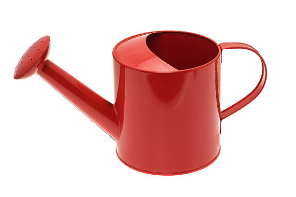 istock Red metal watering can 475902651