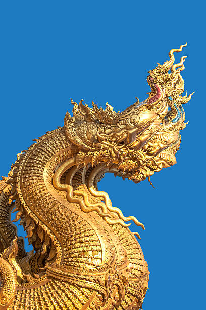 istock Golden serpent heads 475904266