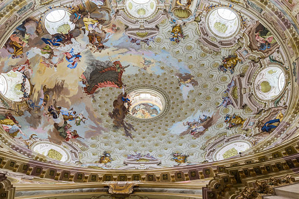 istock Vicoforte shrine (Piedmont, Italy). The dome with frescoes 475905698