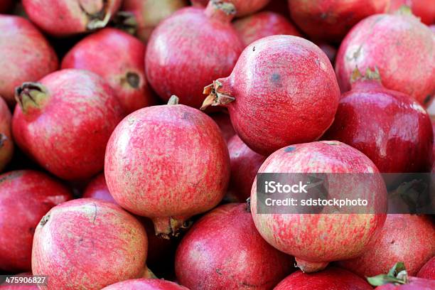 Pile Of Gorgeous Pomegranate Fruit Stock Photo - Download Image Now - Agriculture, Arrangement, Asian Market