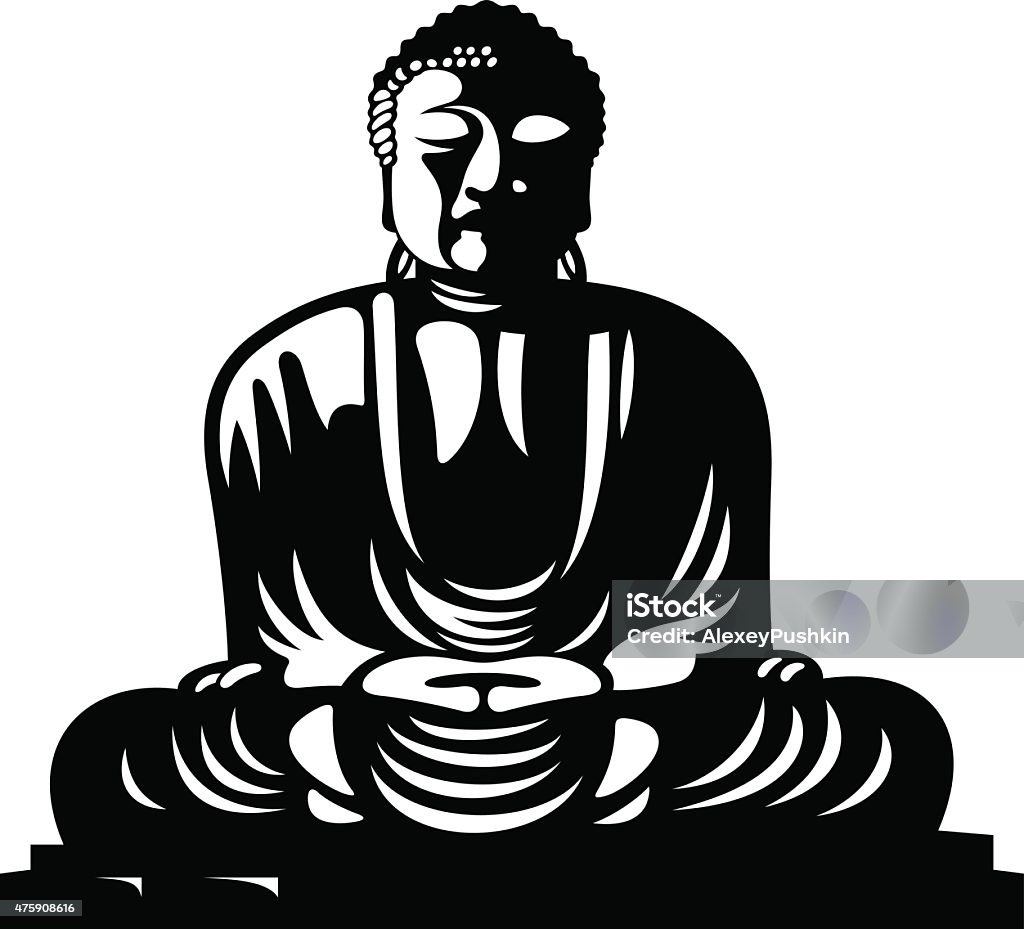 Buddha Statue of Buddha sitting in the lotus position. Asian religious symbol 2015 stock vector