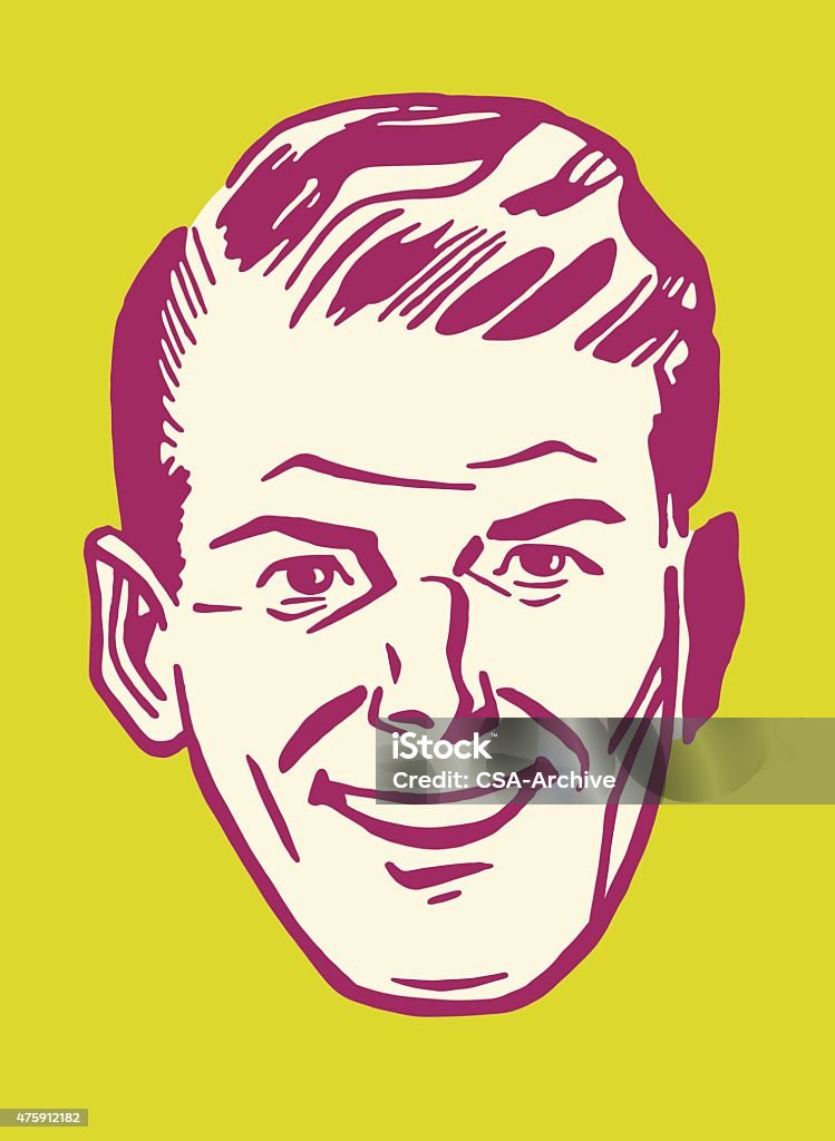Simple Smiling Man Smiling Man Stock Illustration - Download Image Now - 2015, Adult ...