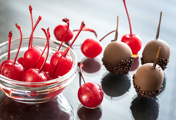 istock Chocolate and cocktail cherries on the glass 475914522