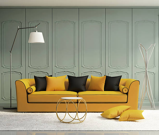 istock Luxury light green living room 475914705