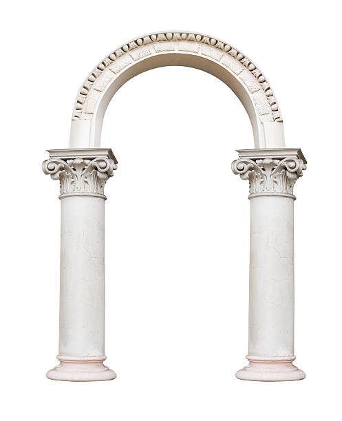 istock Beautiful pillar, columns in classical style isolated on white background 475917110
