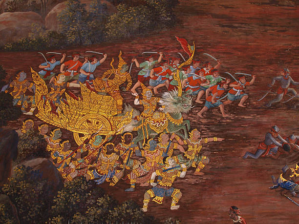 istock Thai art wall in temple Thailand 475918159