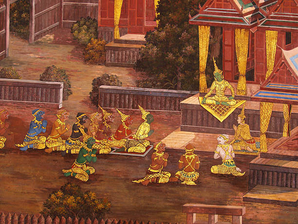 istock Thai art wall in temple Thailand 475918203