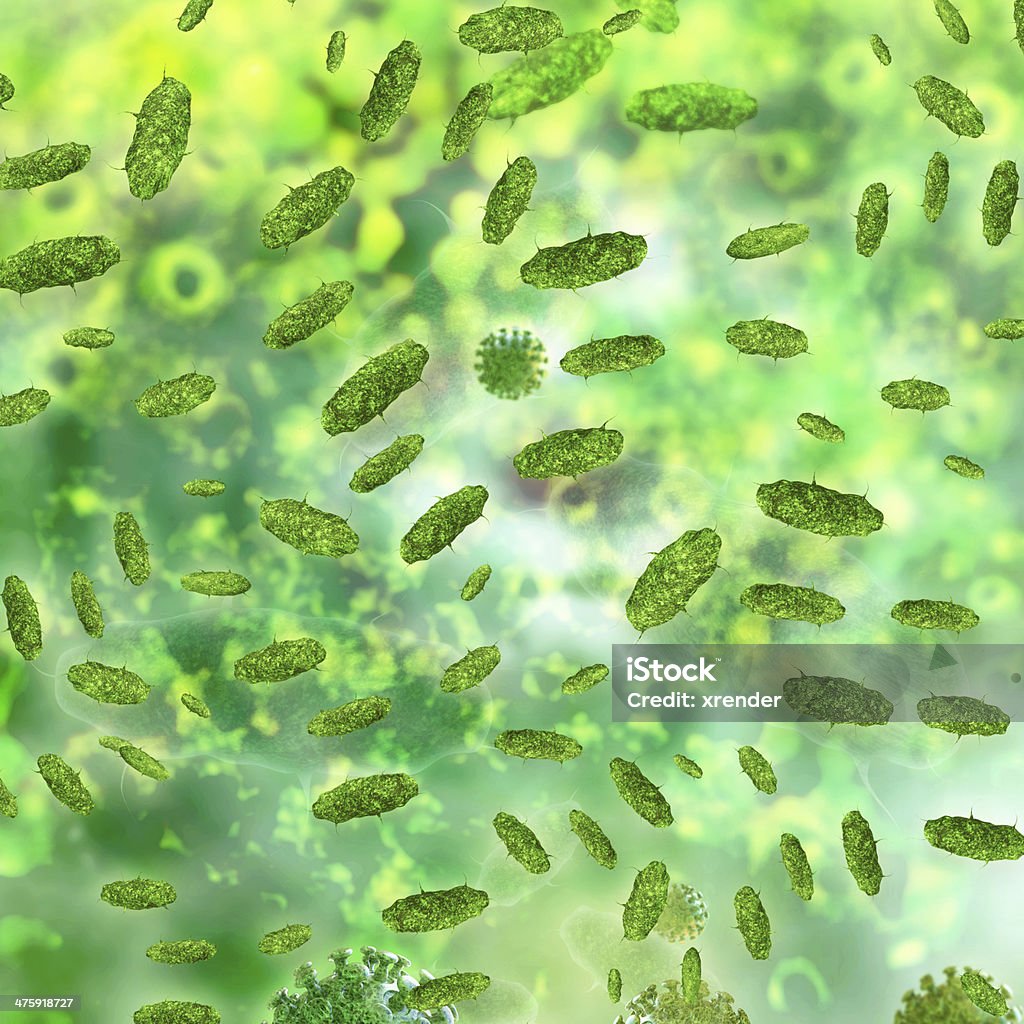 Bacteria - 3d rendered illustration Bacterium Stock Photo