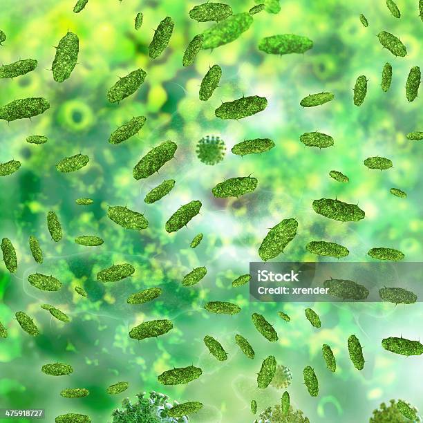 Bacteria 3d Rendered Illustration Stock Photo - Download Image Now - Bacterium, Computer Graphic, Gonorrhea Bacterium