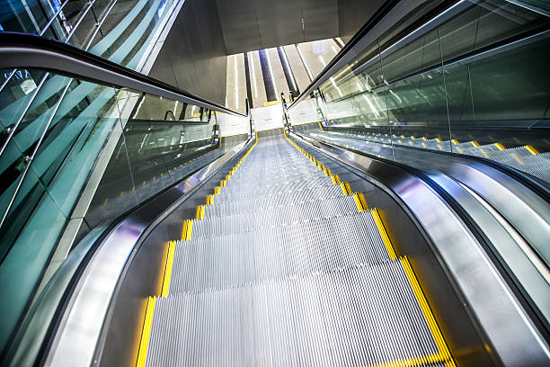 Airport moving sidewalk also travelator, walkalator and movator.