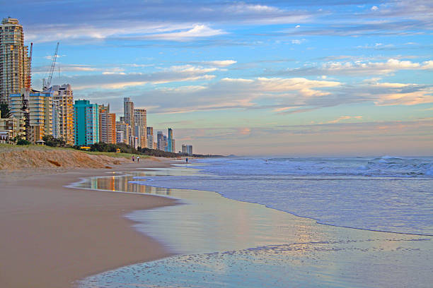 istock Gold Coast Skyline, Buildings and Beach at Dawn 475924432