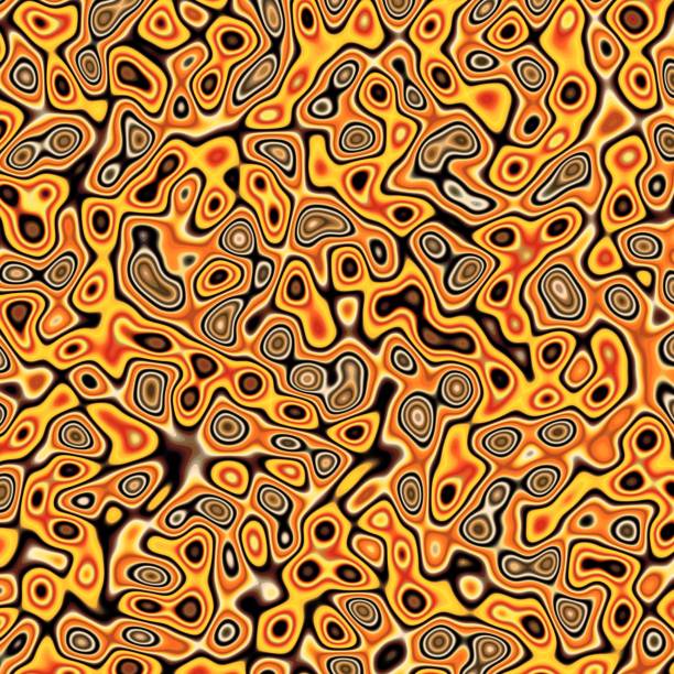 istock Abstract fractal red and yellow distorted background 475933414