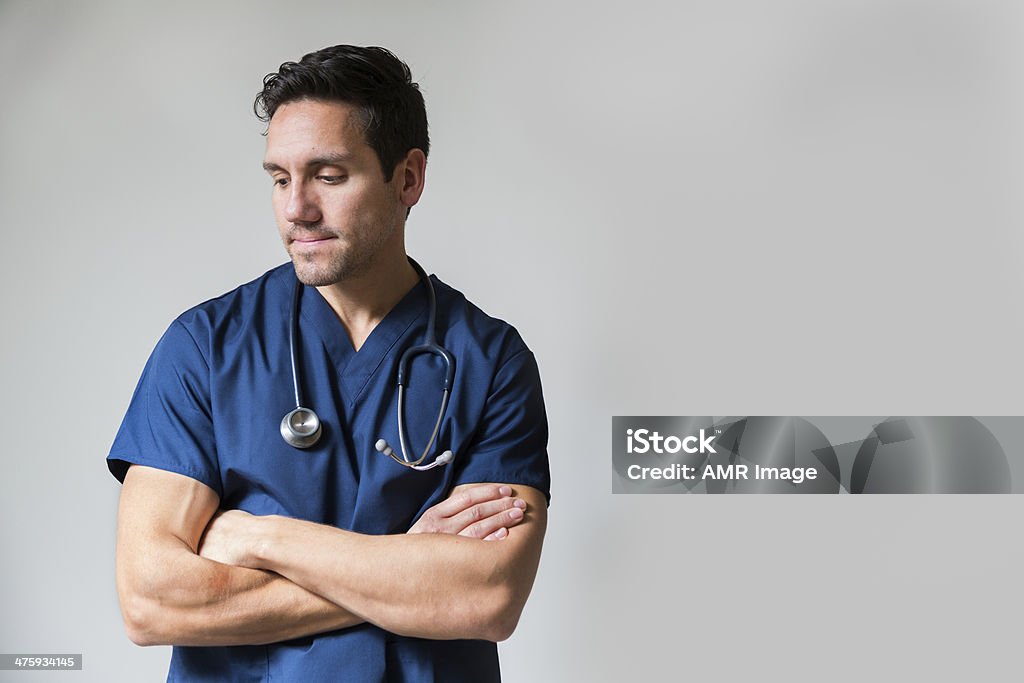 Distressed medical provider Emotionally drained medical provider Doctor Stock Photo