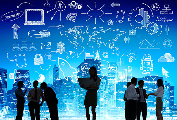 istock Silhouette People Global Business Cityscape Teamwork Concept 475935978