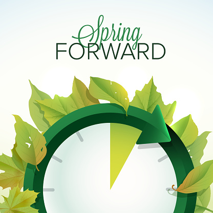 Vector illustration of a Spring Forward concept for Daylight Savings