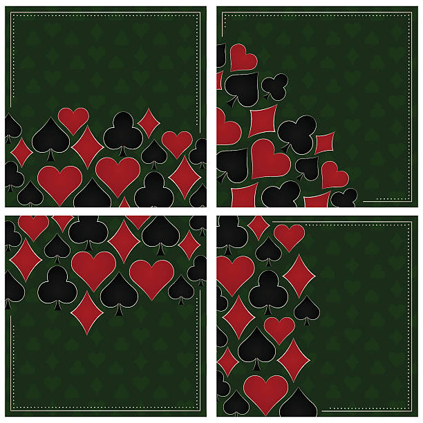 istock Set of poker vector background with card symbols 475938262
