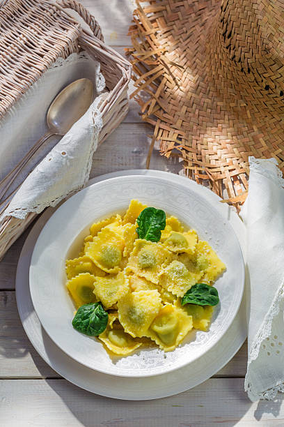 istock Ravioli with parmesan in the rustic kitchen 475946988