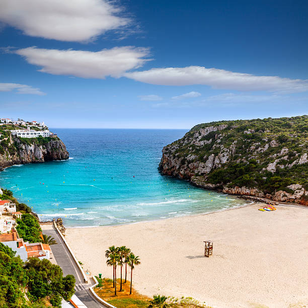 Cala en Porter beautiful beach in menorca at Balearics Cala en Porter beautiful beach in menorca at Balearic islands of spain balearics stock pictures, royalty-free photos & images