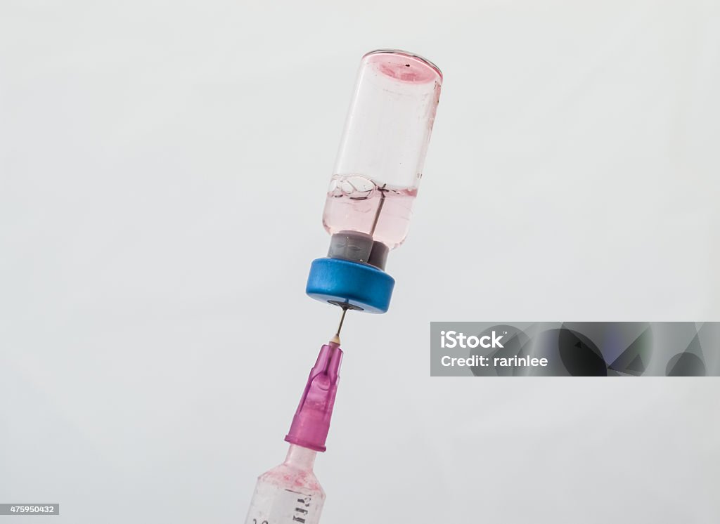 vaccine bottle with syringe 2015 Stock Photo