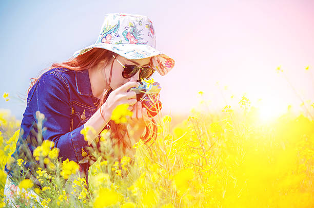 woman taking photos