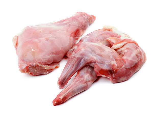 Raw Rabbit Meat stock photo