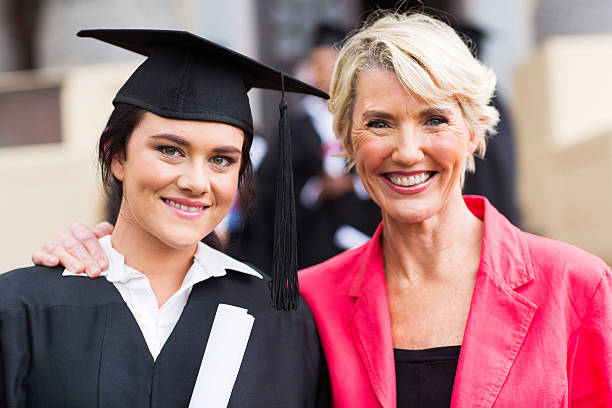 istock young female graduate and mother at ceremony 475961103