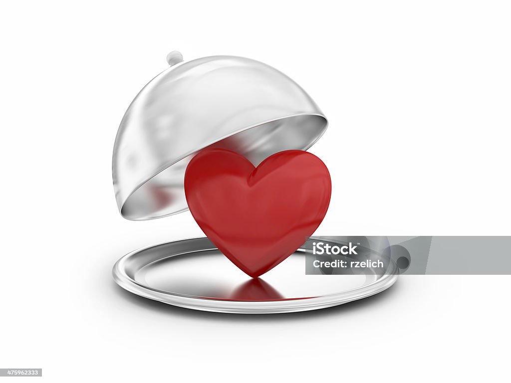 Tablett mit Herz - Lizenzfrei Herzform Stock-Foto