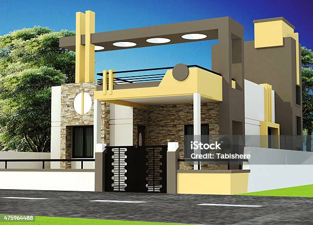 Modern Architecture Design 90 For House Bungalow Stock Photo - Download Image Now - 2015, Architecture, Beauty