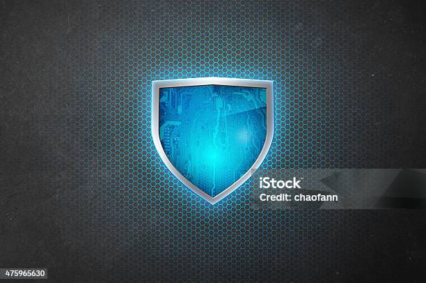 Cyber Security System Stock Photo - Download Image Now - Shield, Shielding, 2015