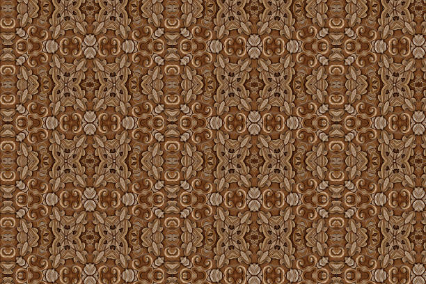 istock Carved wood wall close 475965776