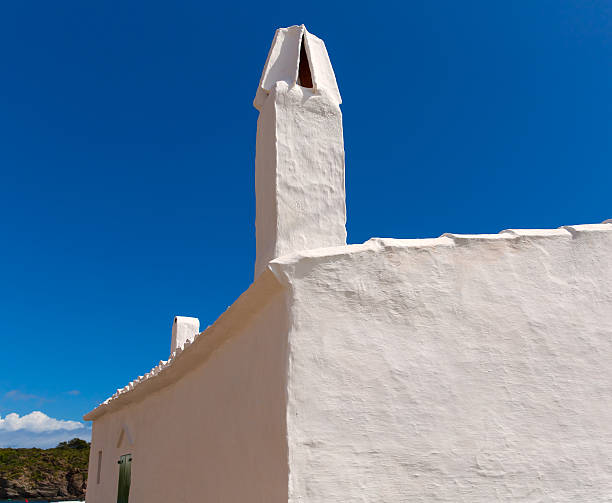istock Menorca Es Grau white house chimney detail in Balearics 475976164
