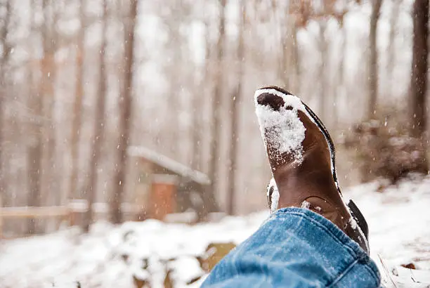 Photo of Rustic Relaxation  Feet Propped up