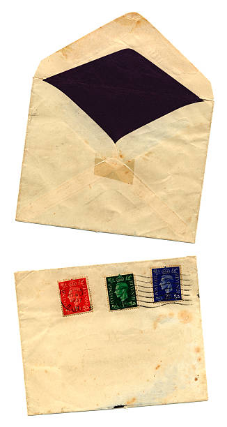 Stamps issued at time of King George Coronation on envelope.