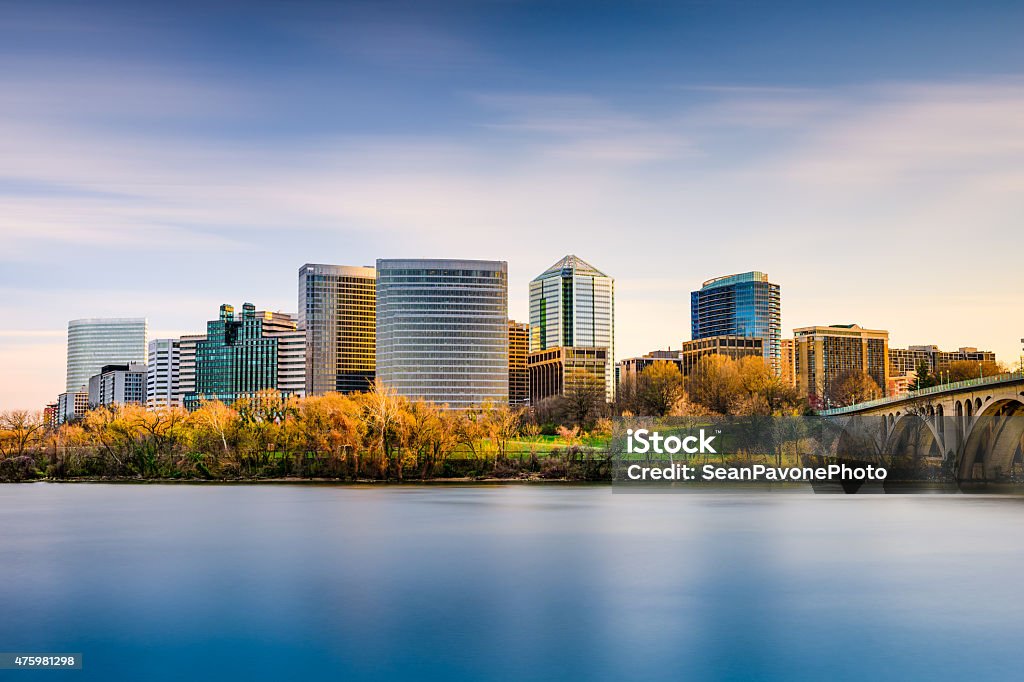 Arlington Skyline Rosslyn, Arlington, Virginia, USA city skyline on the Potomac River. Virginia - US State Stock Photo