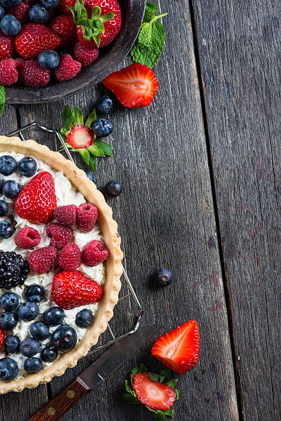 istock Homemade tart with fresh berries summer fruit 475981994